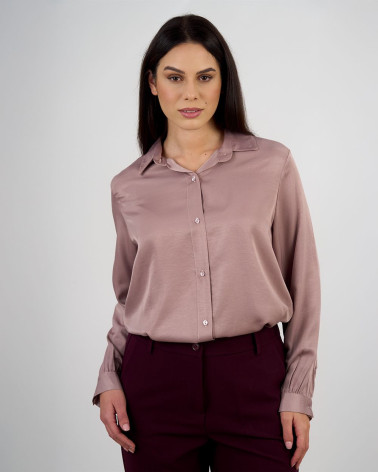 Camicia rosa in raso