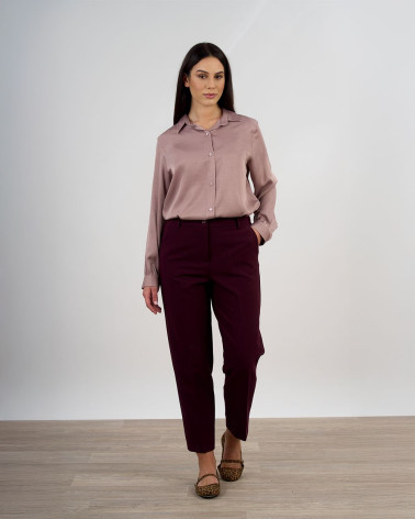 Camicia rosa in raso