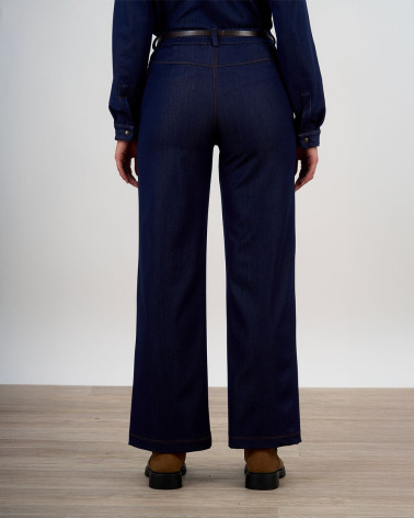 Pantaloni flare in denim