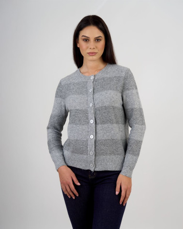 Cardigan con trama in paillettes
