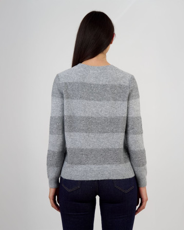 Cardigan con trama in paillettes