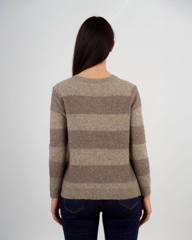 Cardigan con trama in paillettes