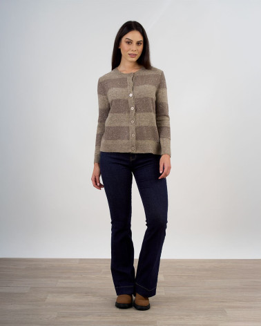 Cardigan con trama in paillettes