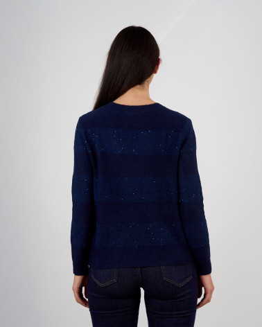 Cardigan con trama in paillettes