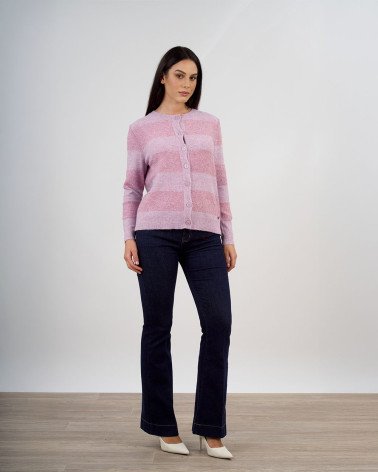 Cardigan con trama in paillettes