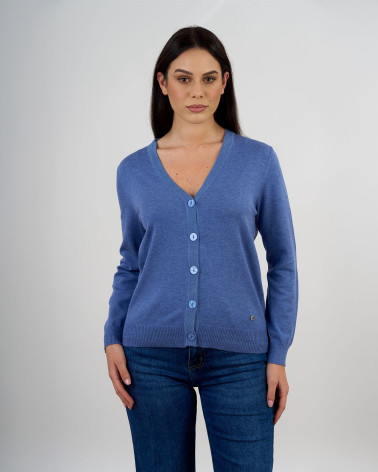 Cardigan con profili lurex