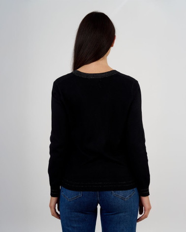 Cardigan con profili lurex