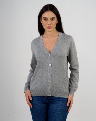 Cardigan con profili lurex