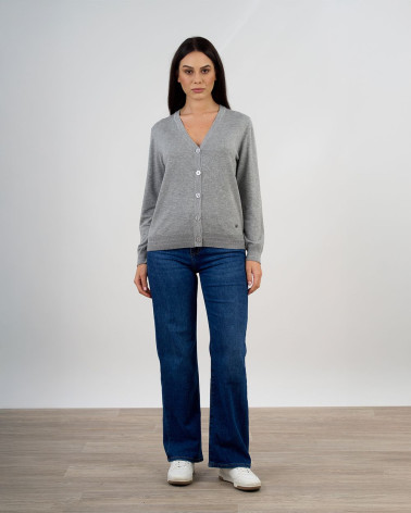 Cardigan con profili lurex