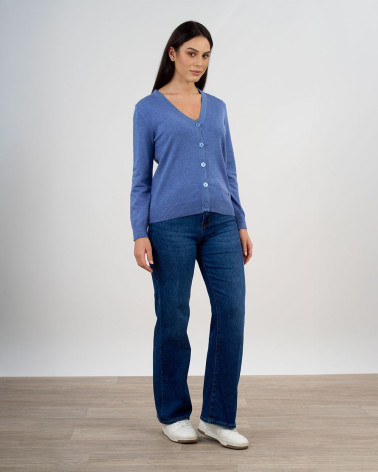 Cardigan con profili lurex