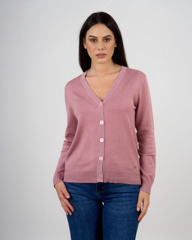 Cardigan con profili lurex