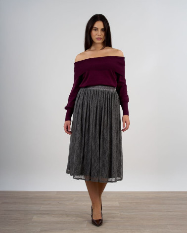 Maglia con scollo a barca