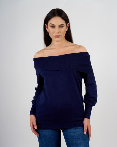 Maglia con scollo a barca