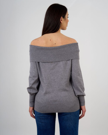 Maglia con scollo a barca