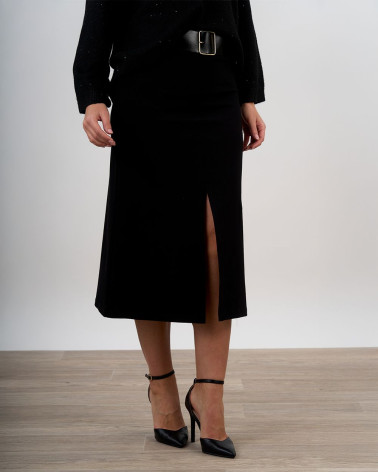 Gonna midi con spacco frontale