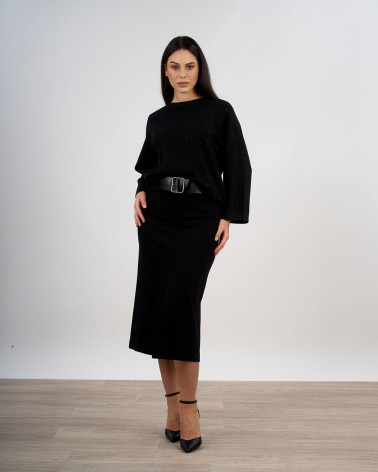 Gonna midi con spacco frontale