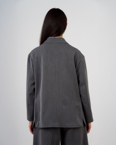 Giacca monopetto dal taglio morbido grigio