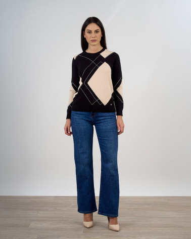 Maglia con motivo geometrico a rombi