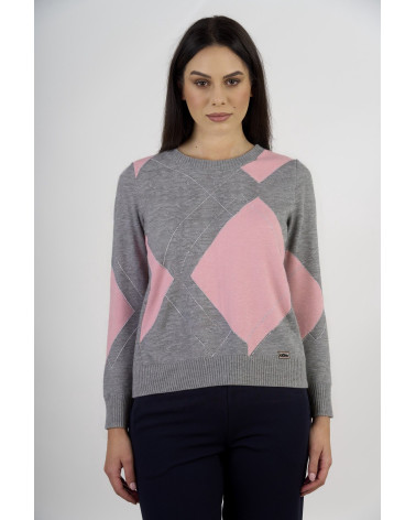 Maglia con motivo geometrico a rombi