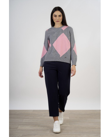 Maglia con motivo geometrico a rombi