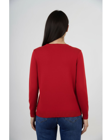 Cardigan con decorazioni gioiello e bottoni tono s