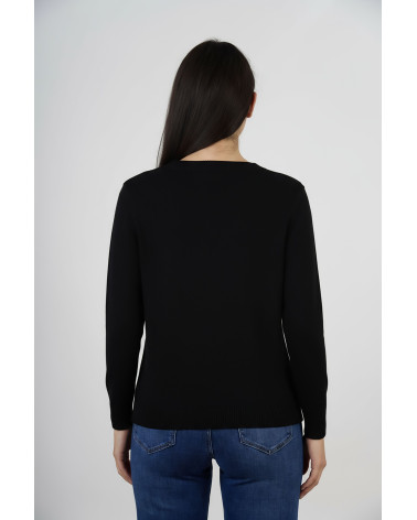 Cardigan con decorazioni gioiello e bottoni tono s