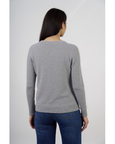 Cardigan con lavorazione a micro paillettes