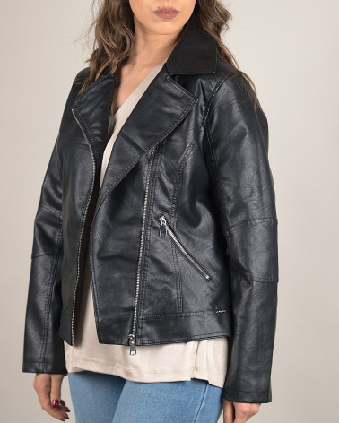 Giacca biker a chiodo in ecopelle