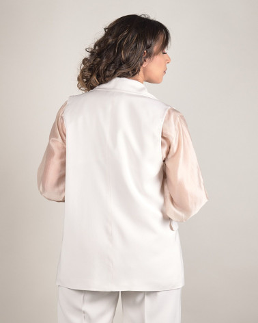 Gilet beige doppiopetto elegante