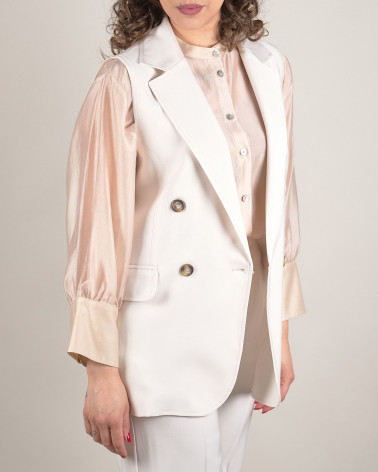 Gilet beige doppiopetto elegante