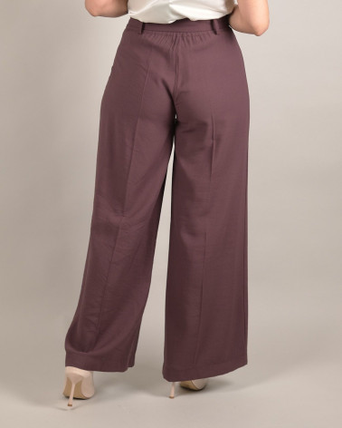 Pantaloni a palazzo con cintura in vita