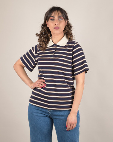 Polo a righe in cotone