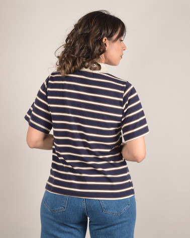 Polo a righe in cotone