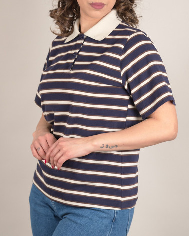 Polo a righe in cotone