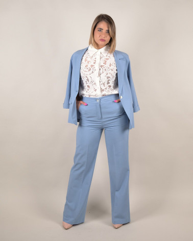 Pantaloni dritti color polvere