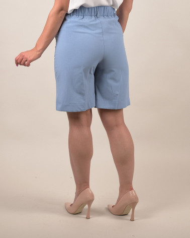 Bermuda color polvere in misto cotone