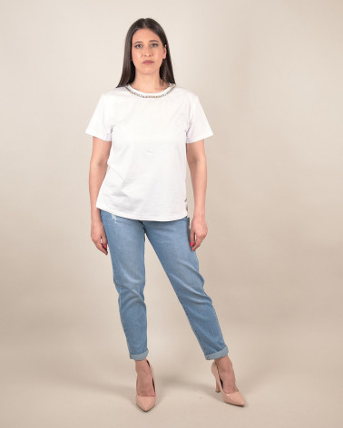 T-shirt con dettaglio gioiello