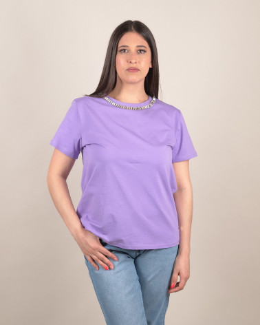 T-shirt con dettaglio gioiello