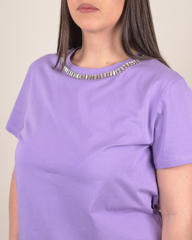 T-shirt con dettaglio gioiello