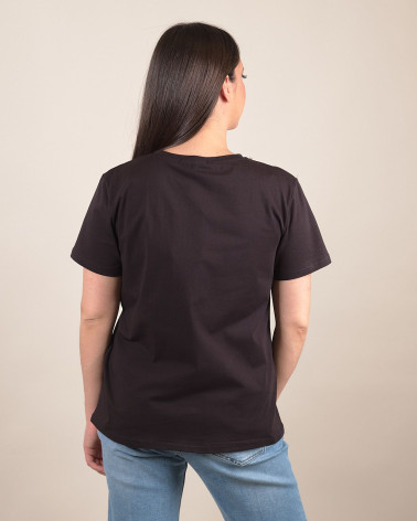 T-shirt in cotone con collana gioiello
