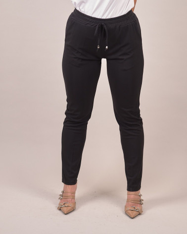 Pantalone daily fit in tessuto fluido