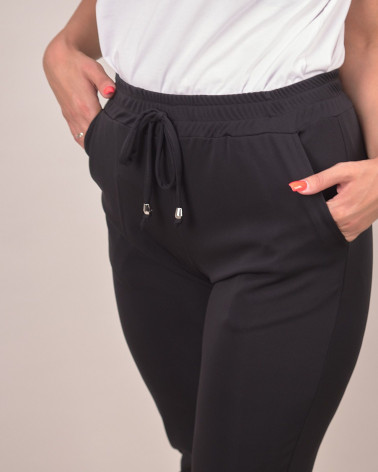 Pantalone daily fit in tessuto fluido