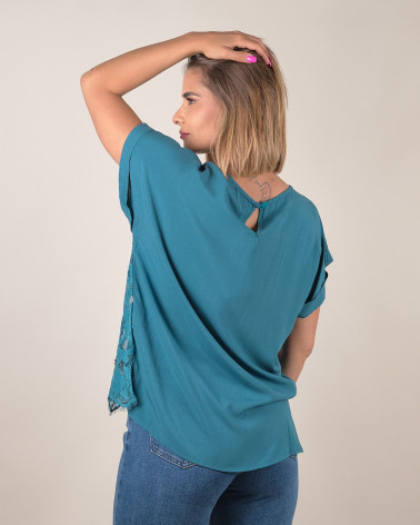 Maglia in pizzo macramè in cotone