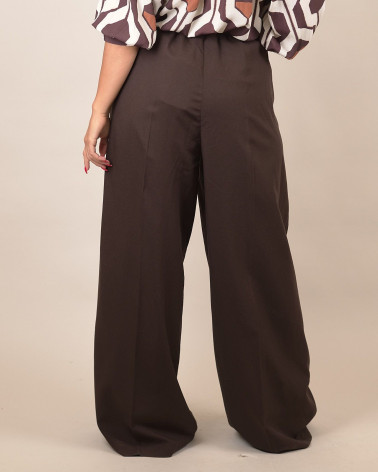 Pantaloni ampi in misto lino