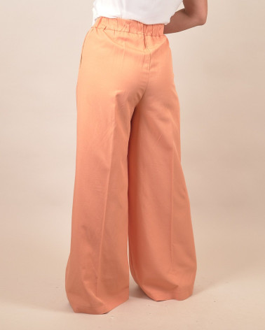 Pantaloni ampi in misto lino