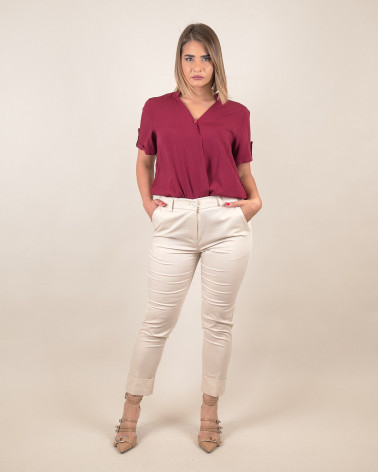 Pantaloni chino con piega