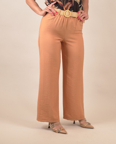 Pantaloni ampi arancioni in viscosa