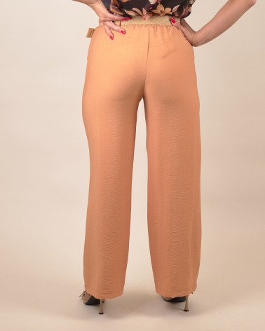 Pantaloni ampi arancioni in viscosa