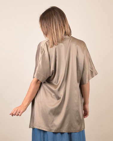 Kimono aperto in raso lucido