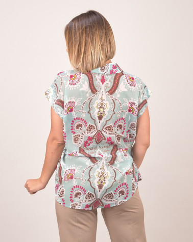 Camicia con stampa cachemire